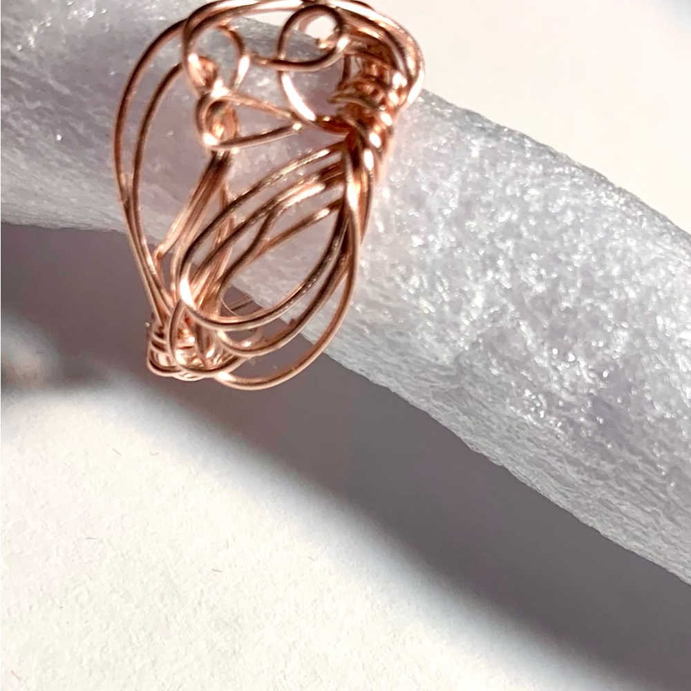 Whispering Petals: Handmade Rose Petal Sterling Silver Pinky Ring